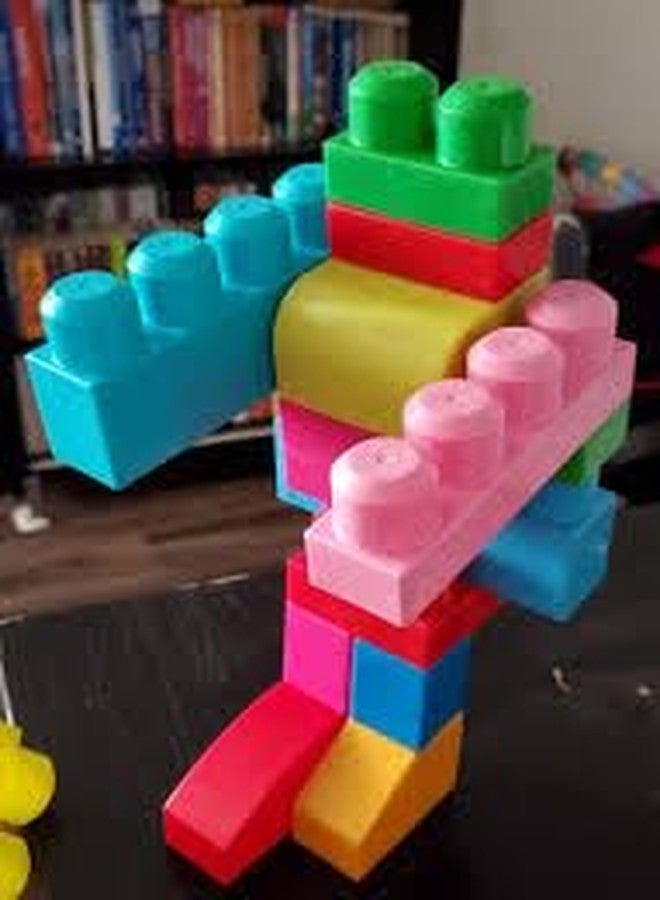 STLYZ My First Builder Blocks Plastic Creative Learning Educational Blocks, Also Known as Learning & Play Toy Set for Kids of + 3 Year’s (Multi Color) in a Transparent Bag - Image 5